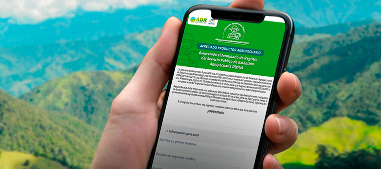 agricultores a registrarse para recibir el servicio de extensión agropecuaria digital