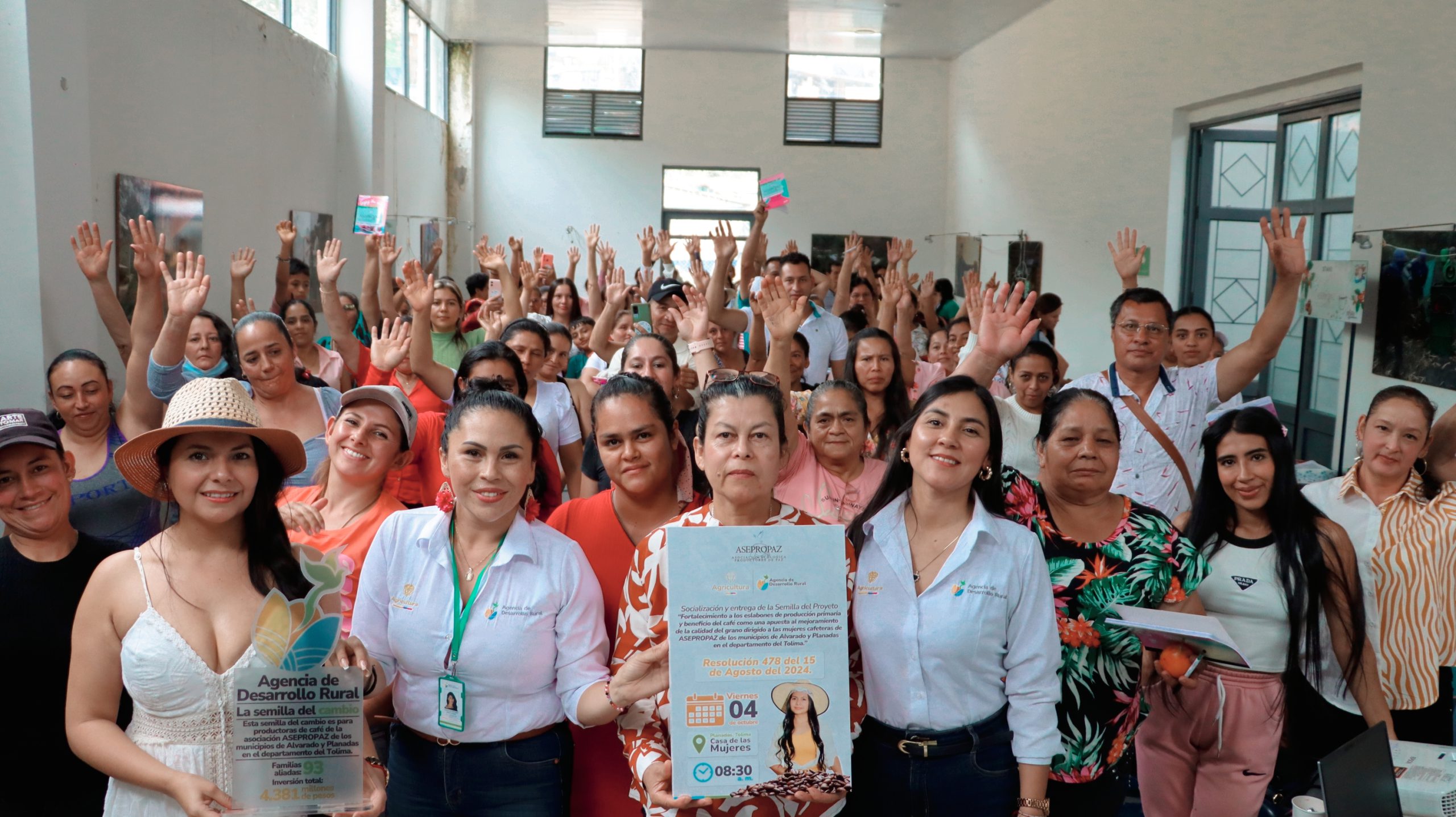Las mujeres caficultoras de Planadas y Alvarado lideran el cambio hacia un café de mayor calidad y sostenibilidad en el departamento del Tolima. Foto- Ana Salcedo (ADR)