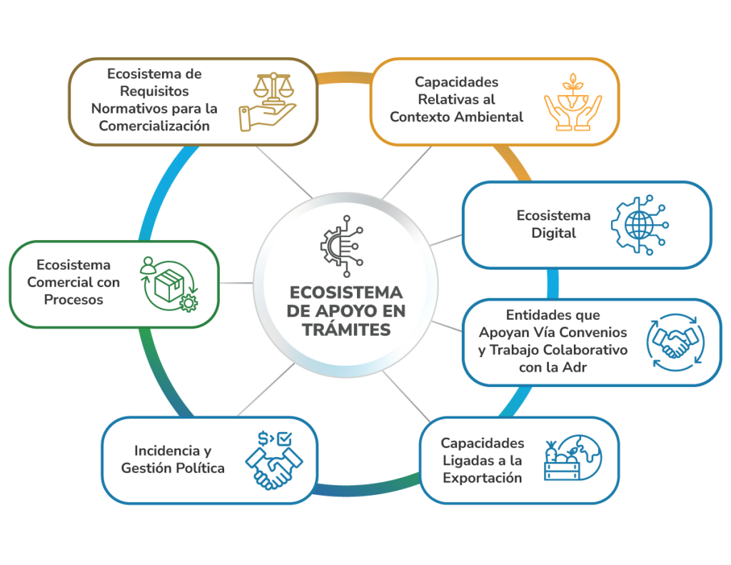 Servicios de orientación en trámites vía ecosistemas de apoyo