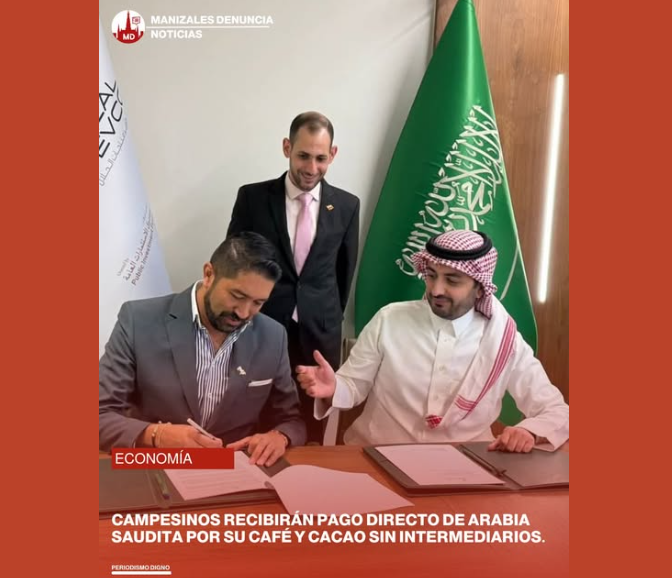 campesinos recibiran pago directo de Arabia Saudita por su café y Cacao