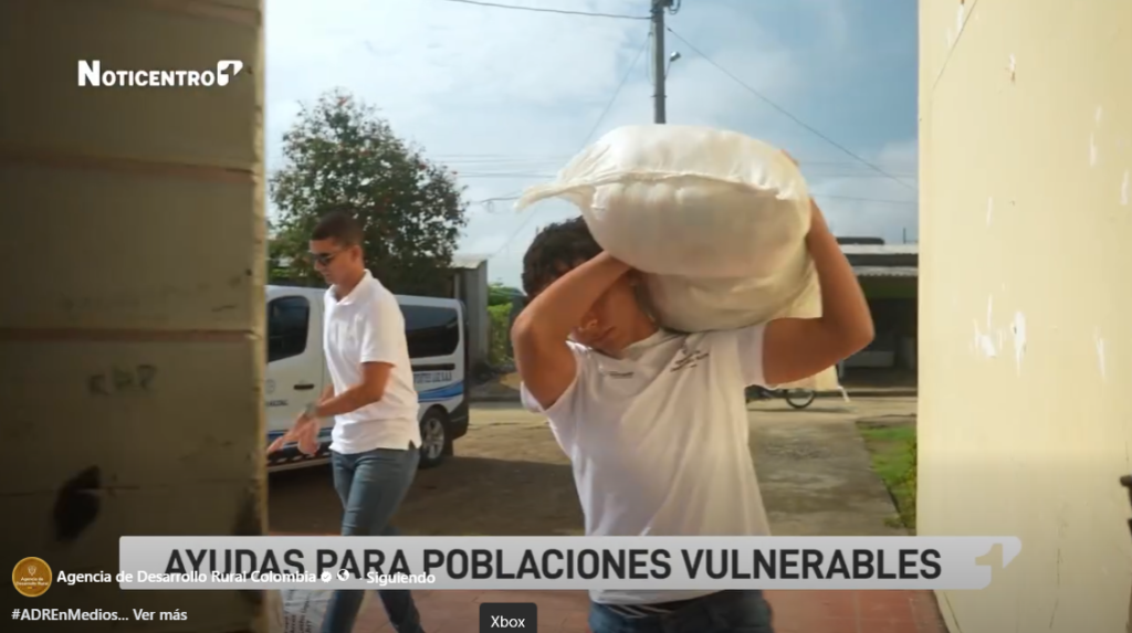 La Agencia de Desarrollo Rural inició la distribución de 75.310 canastas alimentarias en todo el país para atender a las familias más vulnerables afectadas por las fuertes lluvias e inundaciones.