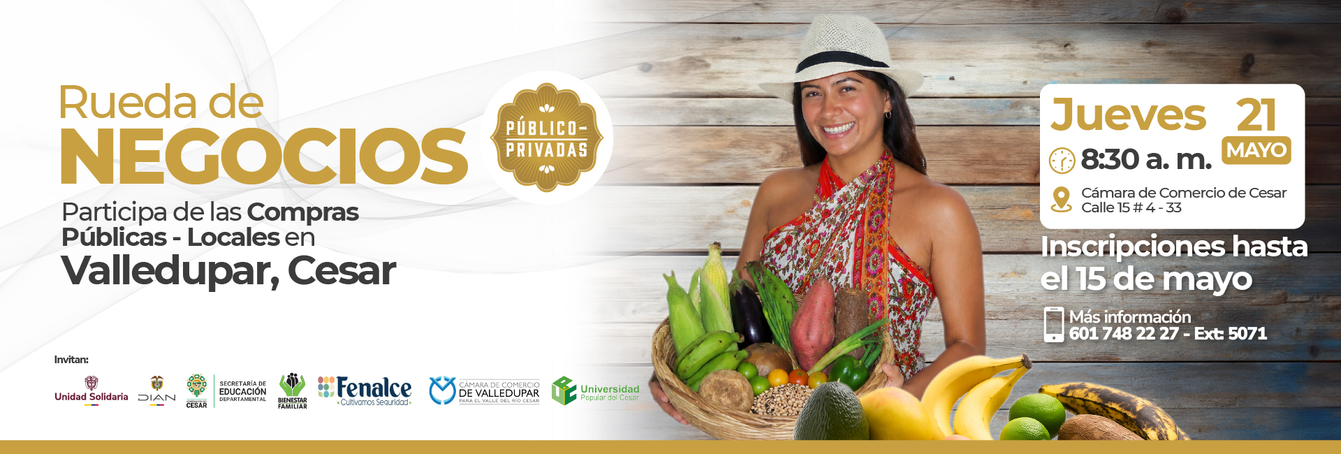 Rueda de NEGOCIOS Participa de las compras Públicas - Locales en Valledupar, Cesar