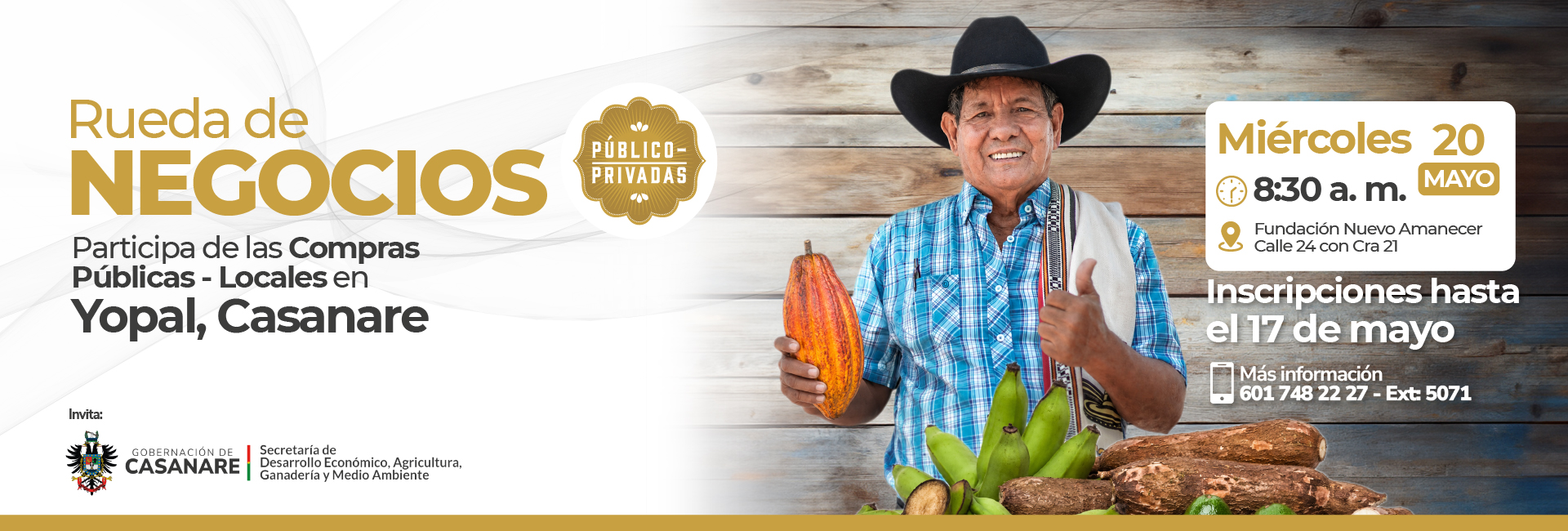 Rueda de NEGOCIOS Participa de las compras Públicas - Locales en Yopal, Casanare