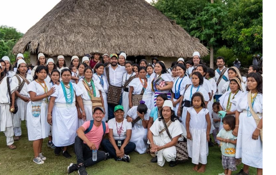 Visita realizada por el presidente de la Agencia de Desarrollo Rural (ADR), César Pachón, a la comunidad de Jimaín, en territorio arhuaco de Pueblo Bello, Cesar. Foto: Agencia de Desarrollo Rural